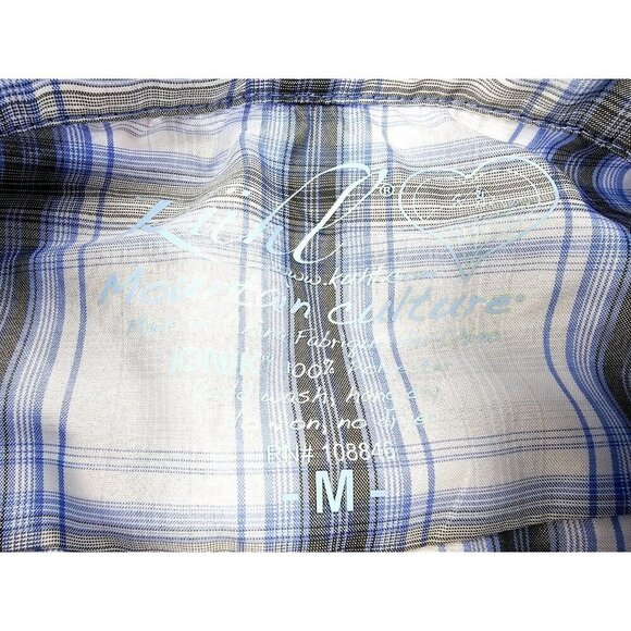 Kuhl Size Medium Women's White Gray Blue Embroidered Logo Polyester S/S Shirt - Picture 4 of 11
